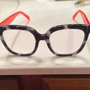 Stylish Camouflage and Red Square Glasses +2.50 readers